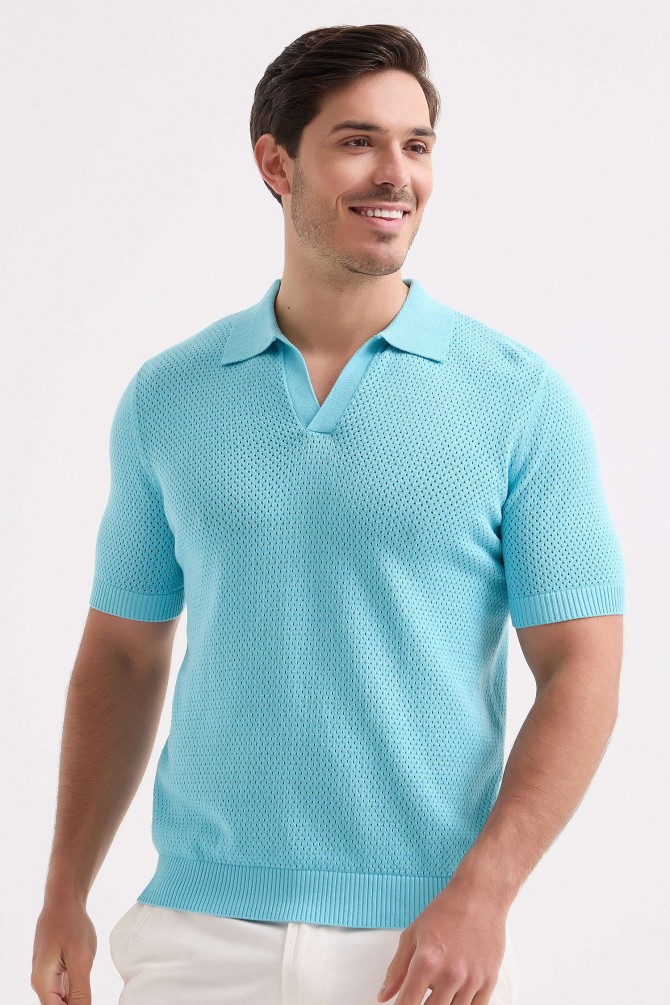Knitted polo 100% cotton