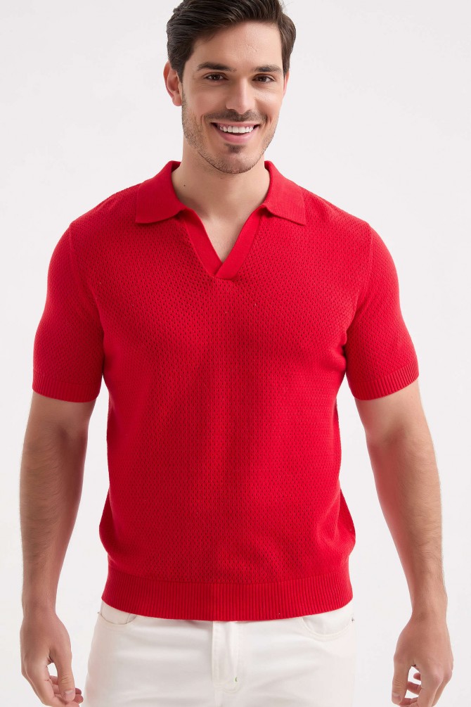 Knitted polo 100% cotton