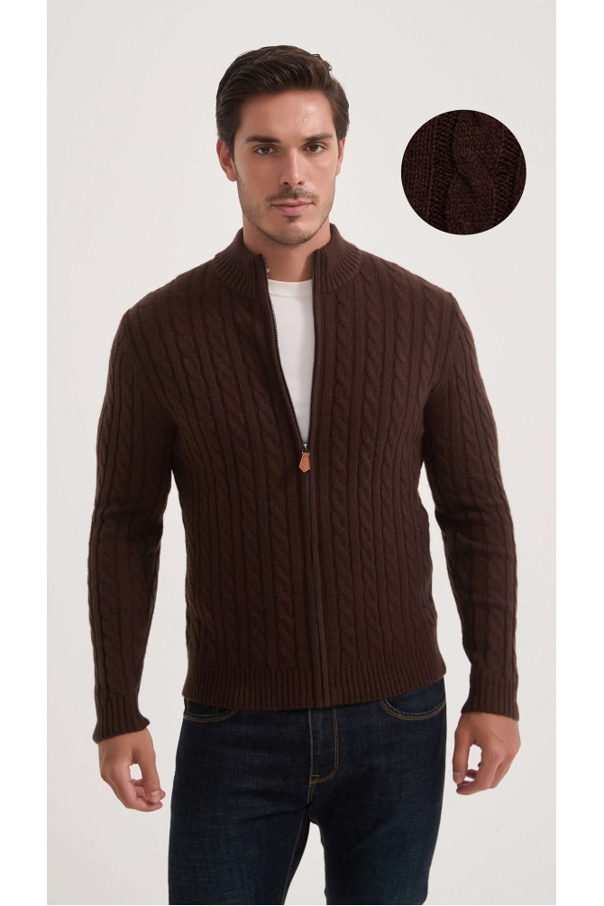 Gilet torsadé en laine mélangé