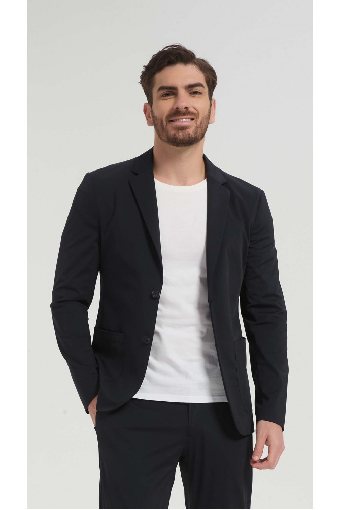 Ultra stretch wrinkle-free blazer - Navy
