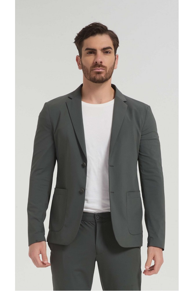 Ultra stretch wrinkle-free blazer - Anthracite