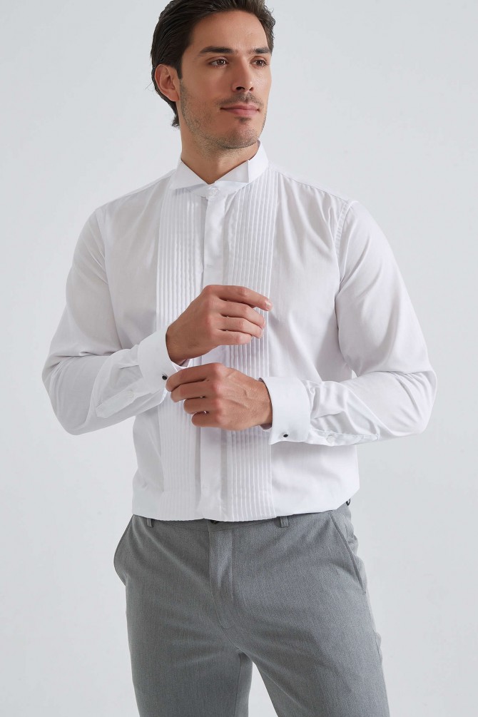 Dinner shirt comfort fit - White