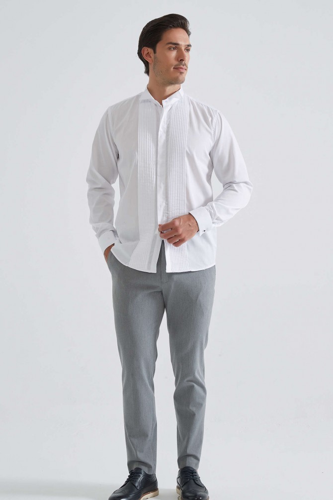 Dinner shirt comfort fit - White