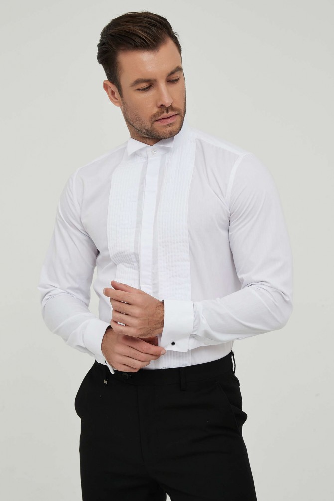Dinner shirt slim fit - White