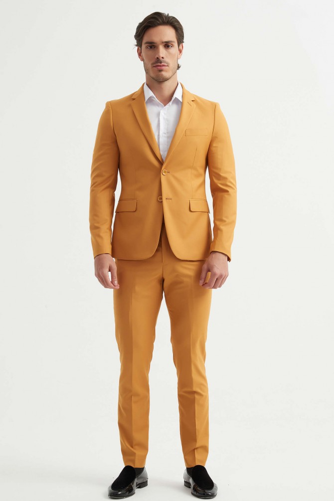 3 pieces suit in mustard