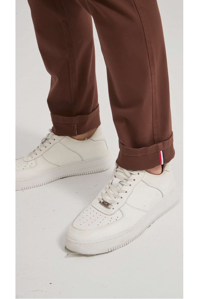 Pantalon chino coupe confort - Marron