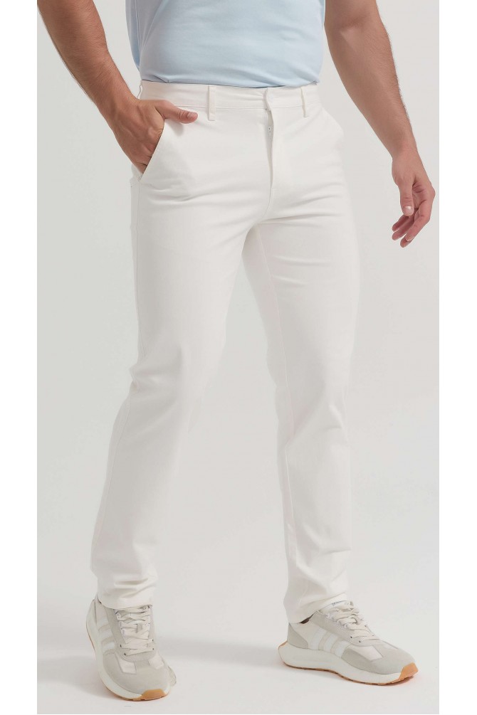 Pantalon chino coupe confort - Blanc