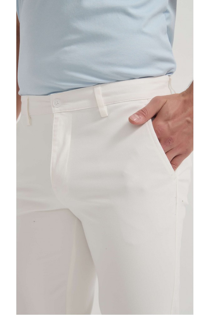 Pantalon chino coupe confort - Blanc