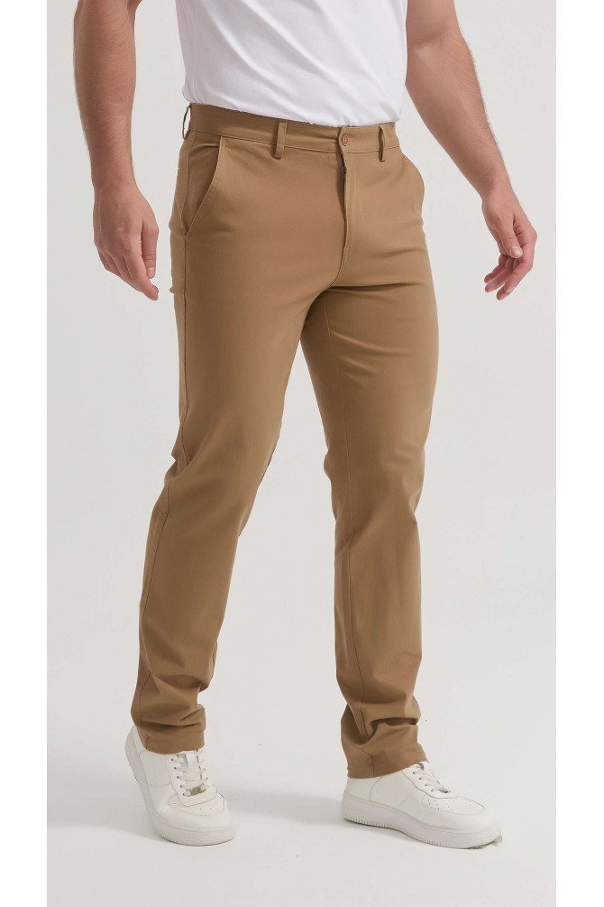 Pantalon chino coupe confort - Camel