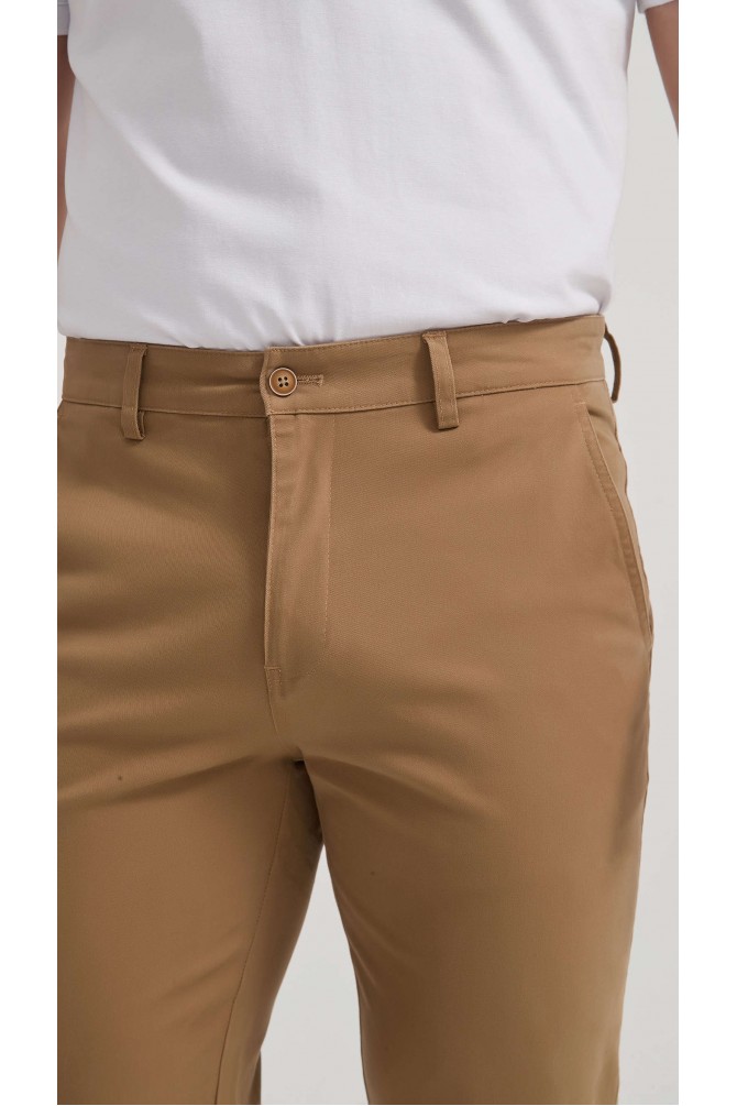 Pantalon chino coupe confort - Camel