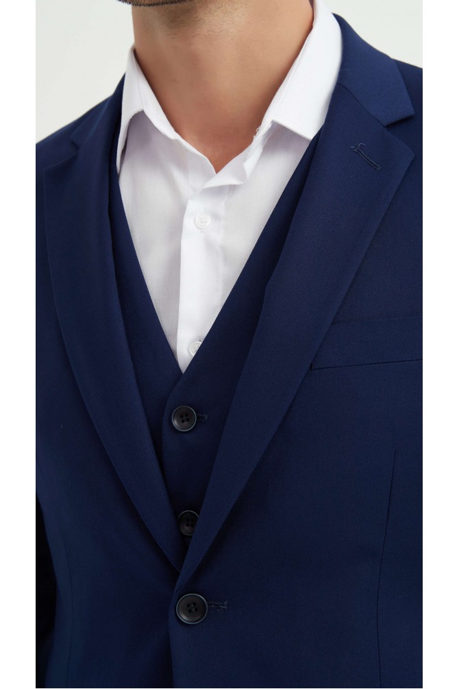 Costume 3 pièces en bleu