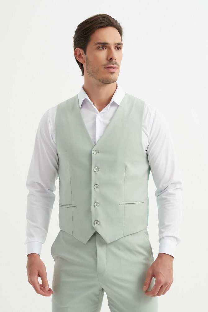 3 pieces suit in sage green