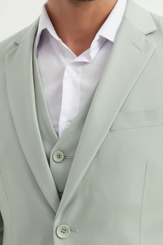 3 pieces suit in sage green