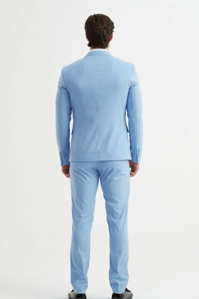 3 pieces suit in sky blue