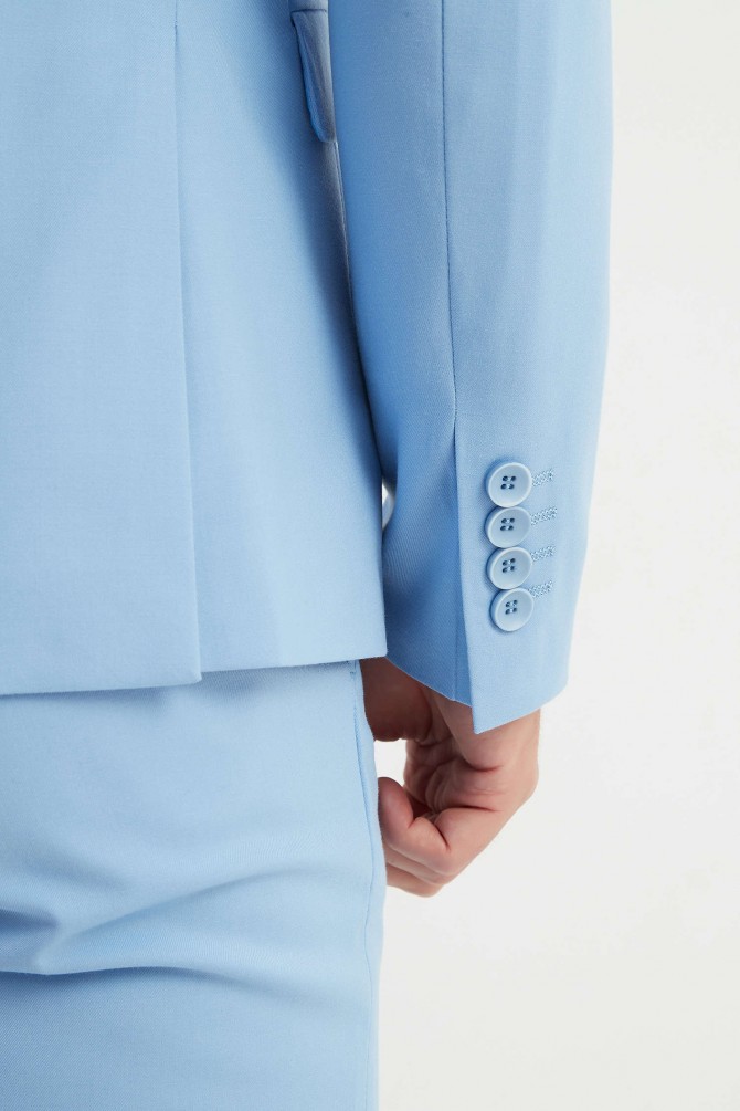 3 pieces suit in sky blue