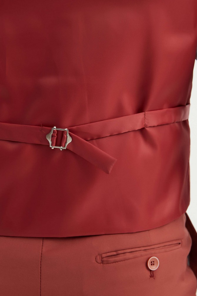 3 pieces suit in terracotta