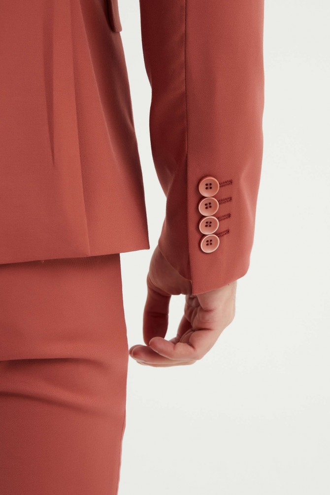 3 pieces suit in terracotta