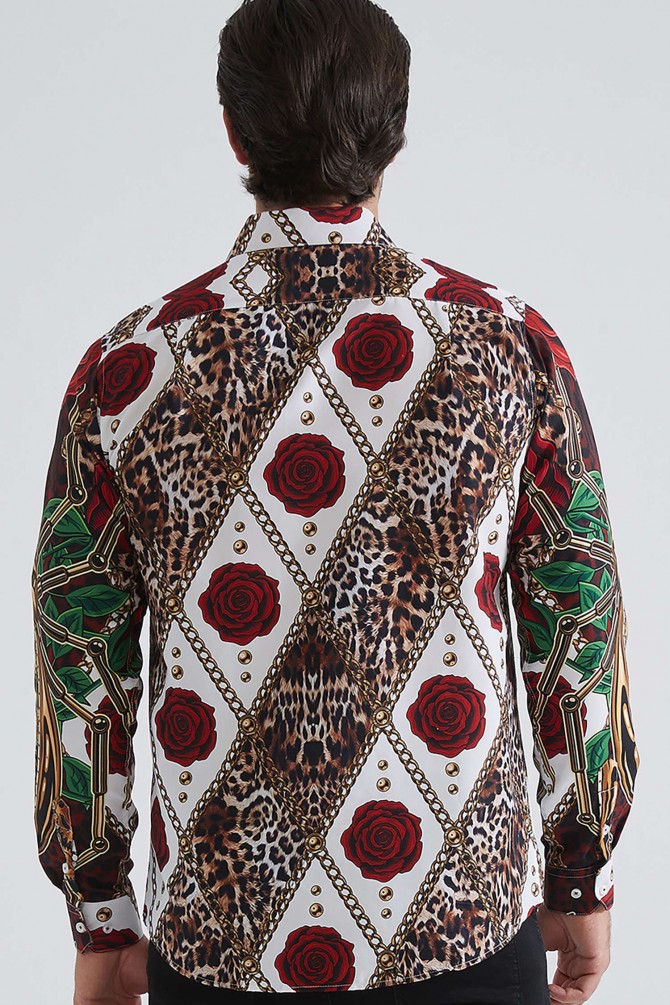 Patterned shirt comfort fit