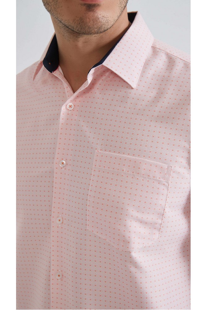 Patterned sleeveless shirt comfort fit - Orange