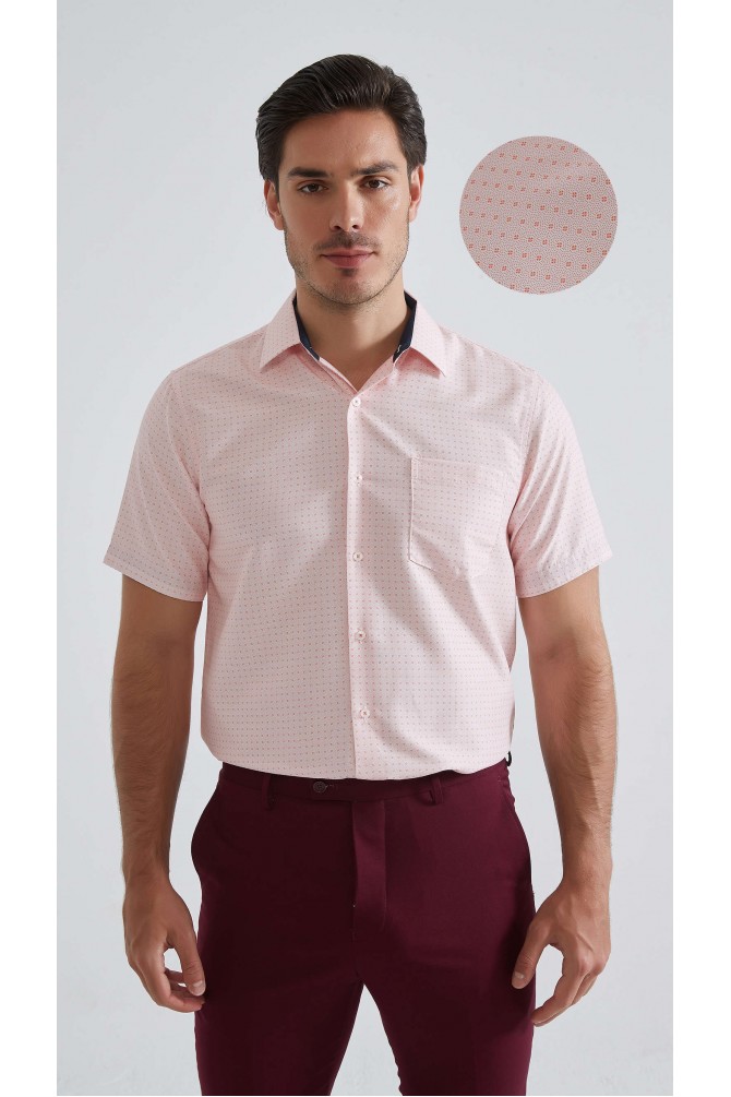 Patterned sleeveless shirt comfort fit - Orange