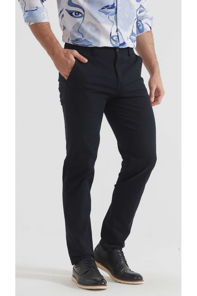 Pantalon chino coupe confort - Marine