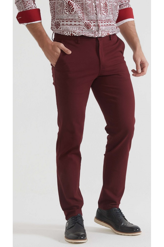 Pantalon chino coupe confort - Prune