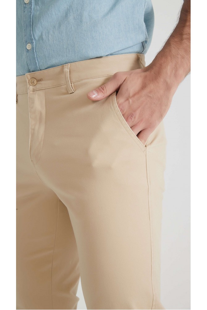 Pantalon chino coupe confort - Beige