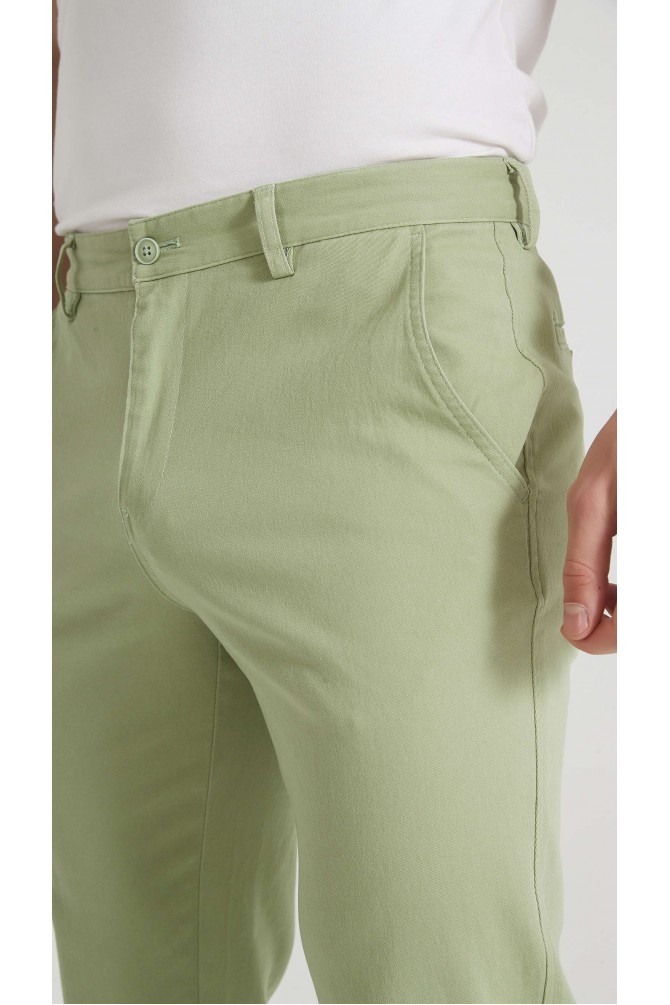 Pantalon chino coupe confort - Vert sauge