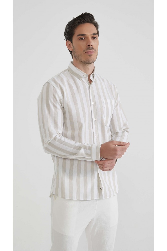 Striped shirt in linen