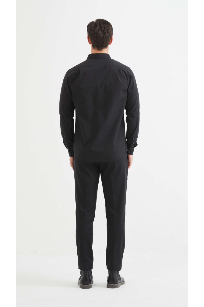 Confort fit non-iron poplin shirt