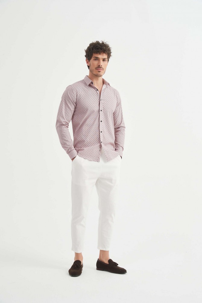 Chemise "PREMIUM" stretch à motifs coupe confort