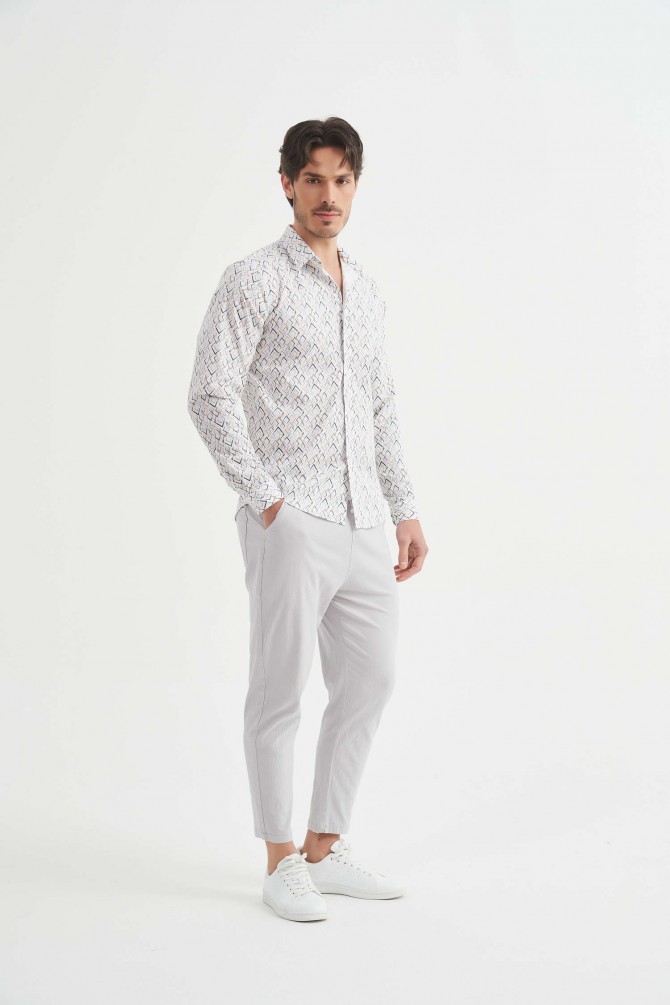 Chemise "PREMIUM" stretch à motifs coupe confort