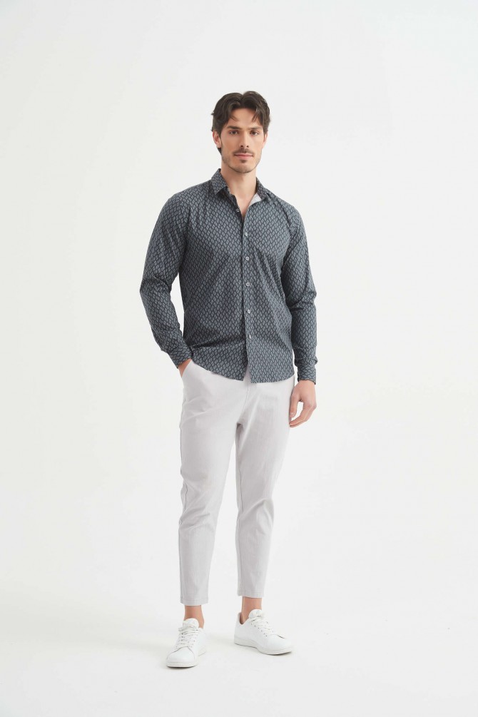 Chemise "PREMIUM" stretch à motifs coupe confort