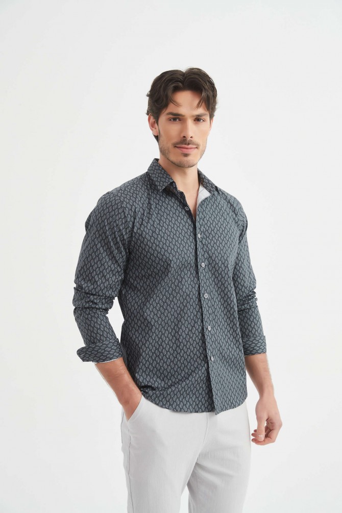 Chemise "PREMIUM" stretch à motifs coupe confort