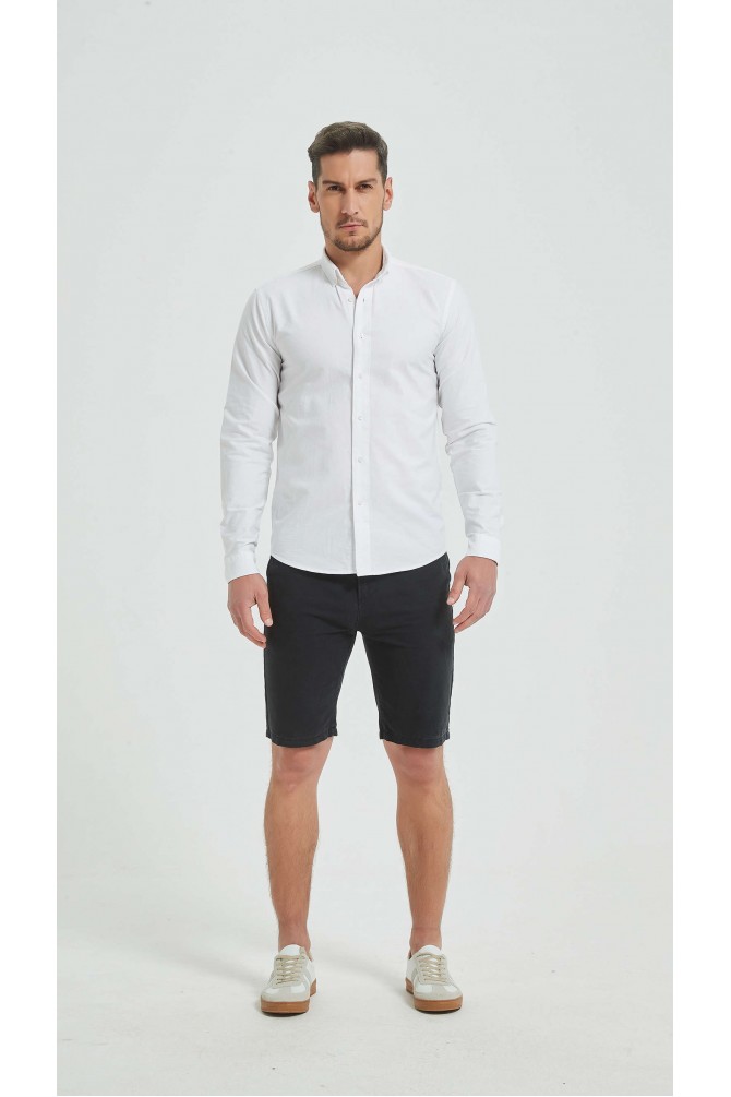 Shirt in 100% cotton oxford royal