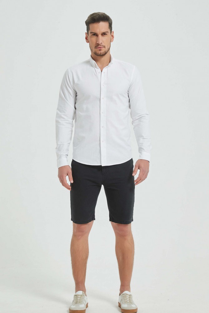 Shirt in 100% cotton oxford royal