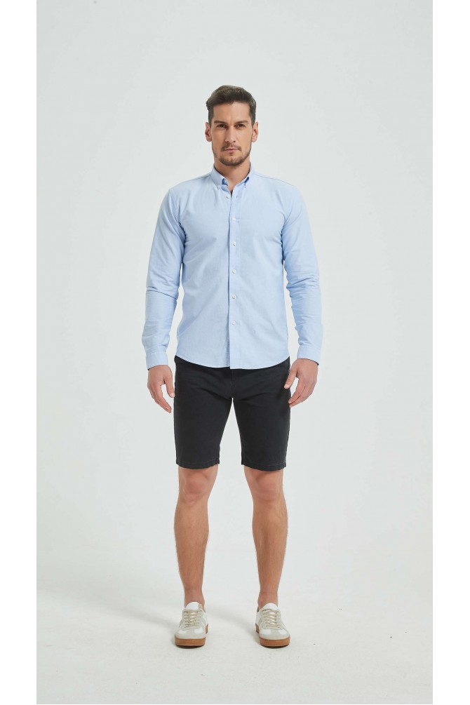Shirt in 100% cotton oxford royal