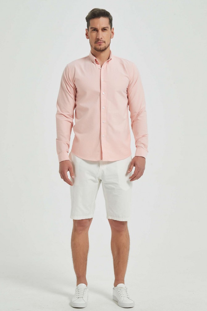 Shirt in 100% cotton oxford royal