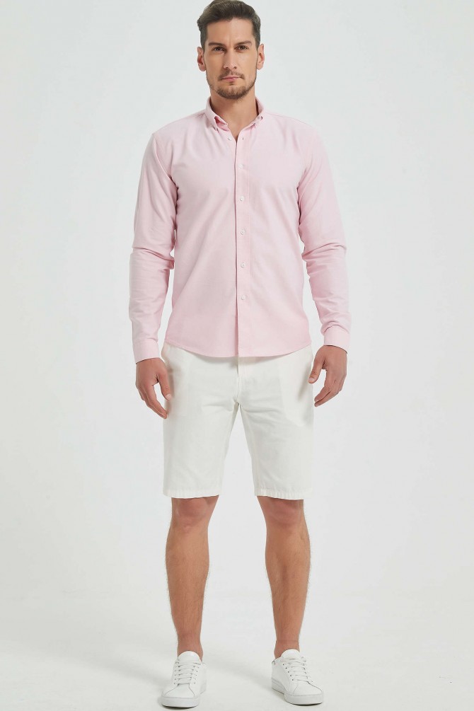 Shirt in 100% cotton oxford royal