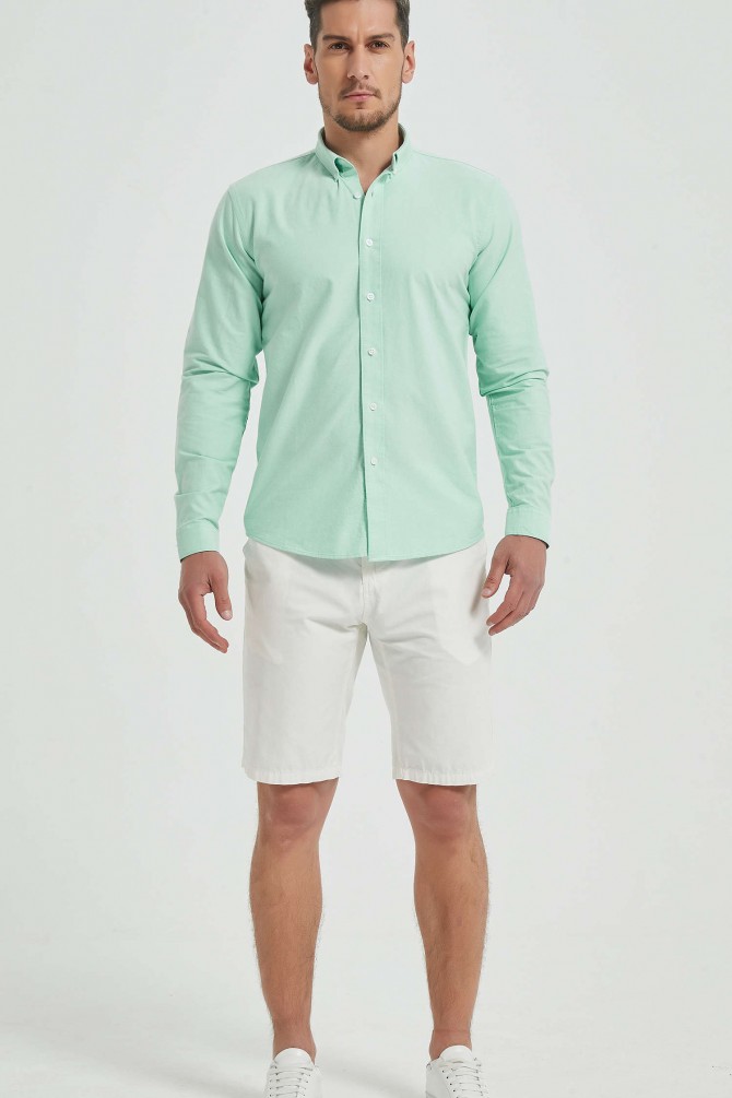 Shirt in 100% cotton oxford royal