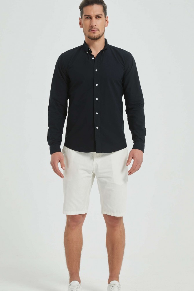 Shirt in 100% cotton oxford royal