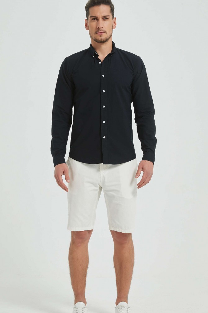 Chemise en 100% coton oxford royal