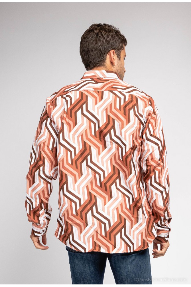 "SOFT TOUCH" stretch shirt California prints comfort fit