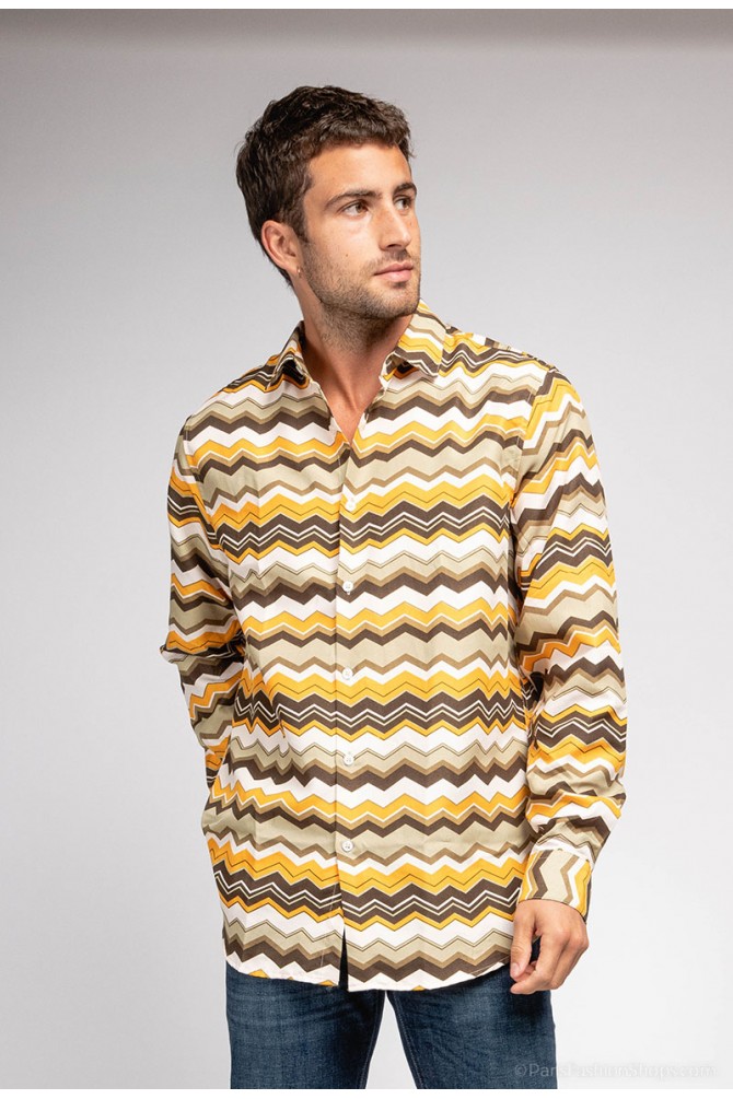 "SOFT TOUCH" stretch shirt Malta prints comfort fit