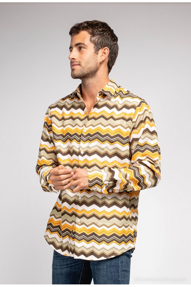 "SOFT TOUCH" stretch shirt Malta prints comfort fit