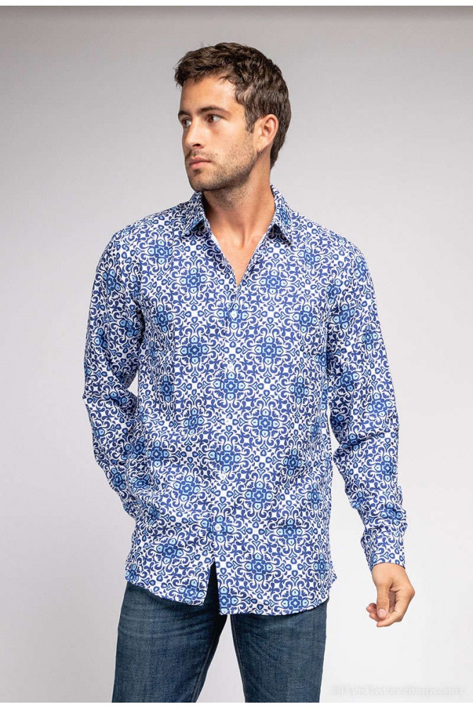 "SOFT TOUCH" stretch shirt Sucko prints comfort fit