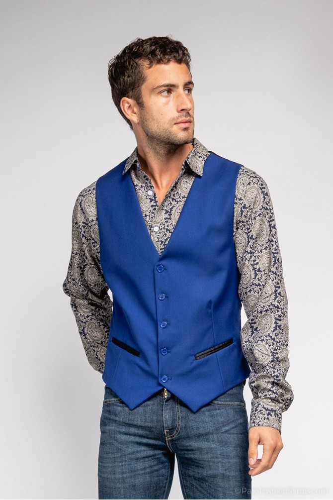 Gilet bleu royal