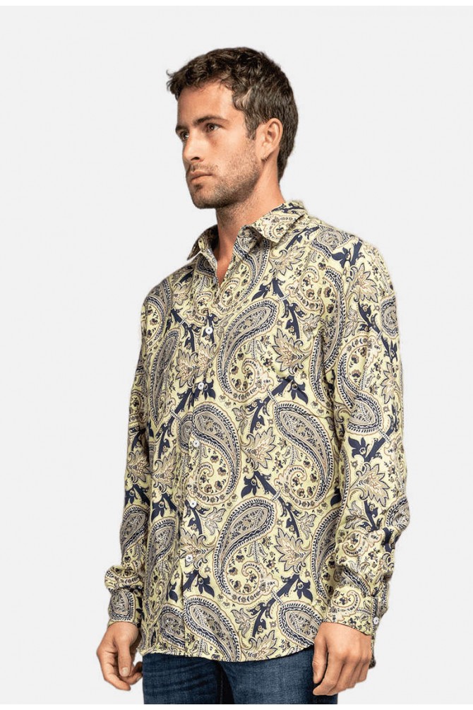 "SOFT TOUCH" stretch shirt Angkor prints comfort fit