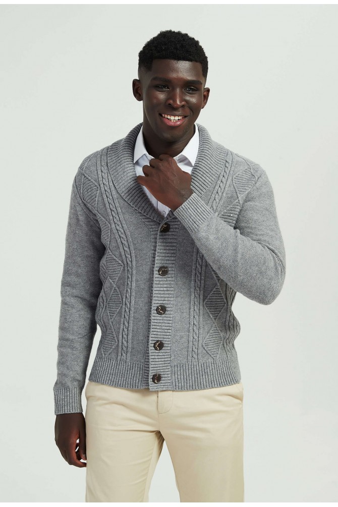 Cardigan torsadé "CASHMERE TOUCH" 