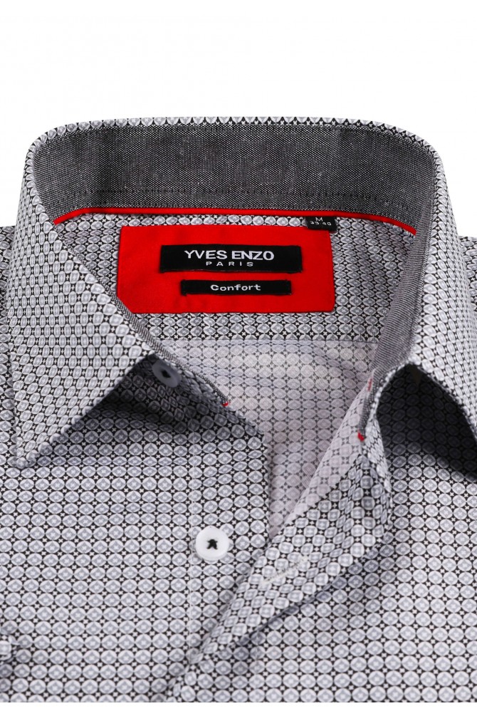 Grey SESAMO prints sleeveless shirt comfort fit